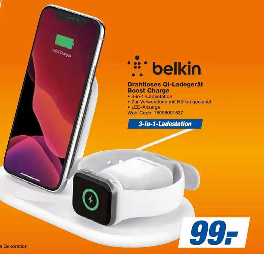 Drahtloses Qi-Ladegerät Boost Charge von Belkin