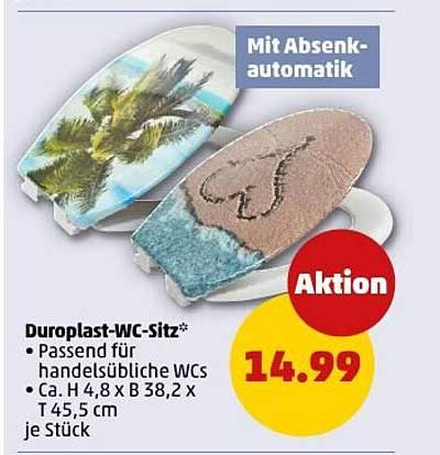 Duroplast-WC-Sitz mit Absenkautomatik