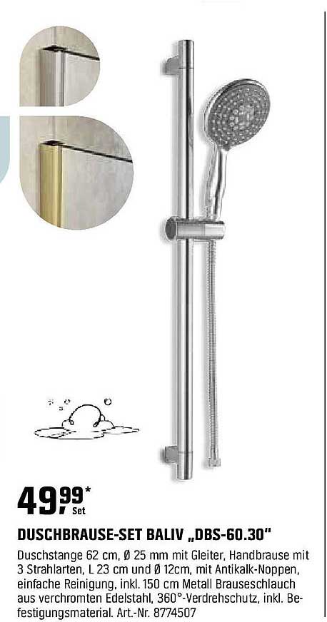 Duschbrause-Set Baliv „DBS-60.30“