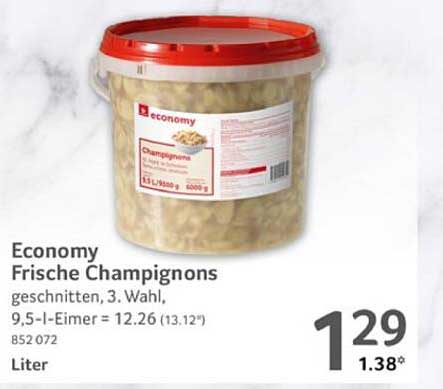 Economy Frische Champignons, 3. Wahl, 9,5-l-Eimer