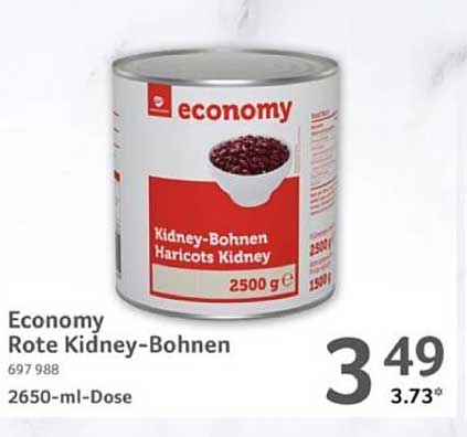 Economy Rote Kidney-Bohnen 2500 g