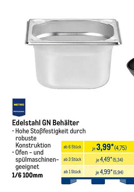 Edelstahl GN Behälter