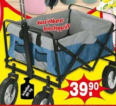 Faltwagen mit ausziehbarem Teleskopgriff - Ideal für jeden Anlass!