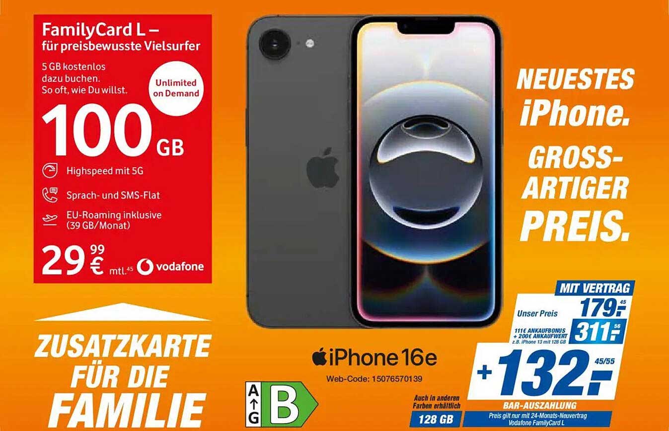 FamilyCard L – für preisbewusste Vielsurfer mit 100 GB Datenvolumen