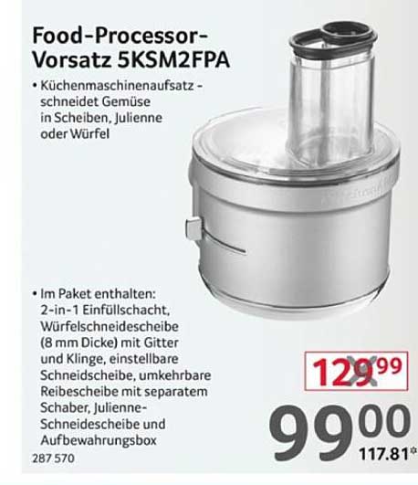 Food-Processor-Vorsatz 5KSM2FPA
