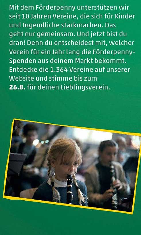 Förderpenny-Aktion für Vereine bei Penny