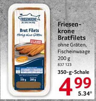 Friesenkrone Bratfilets ohne Gräten, Fischinwaage 200 g