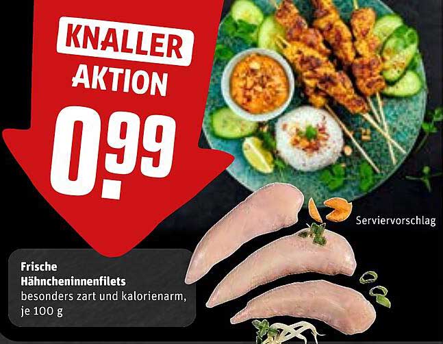 Frische Hähncheninnenfilets - besonders zart und kalorienarm, je 100 g
