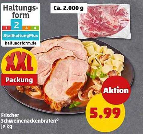 Frischer Schweinenackenbraten – XXL Packung