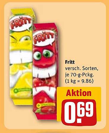 Fritt - versch. Sorten, je 70-g-Pckg.