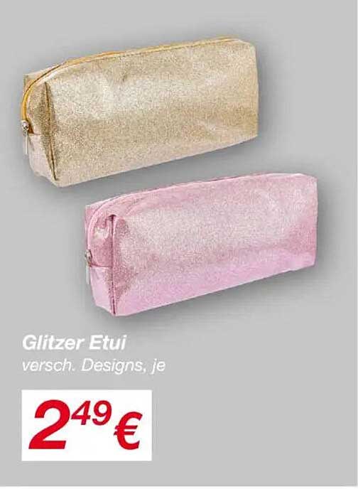 Glitzer Etui, verschieden Designs, je