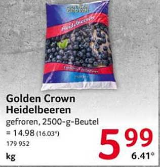 Golden Crown Heidelbeeren - gefroren im 2500-g-Beutel