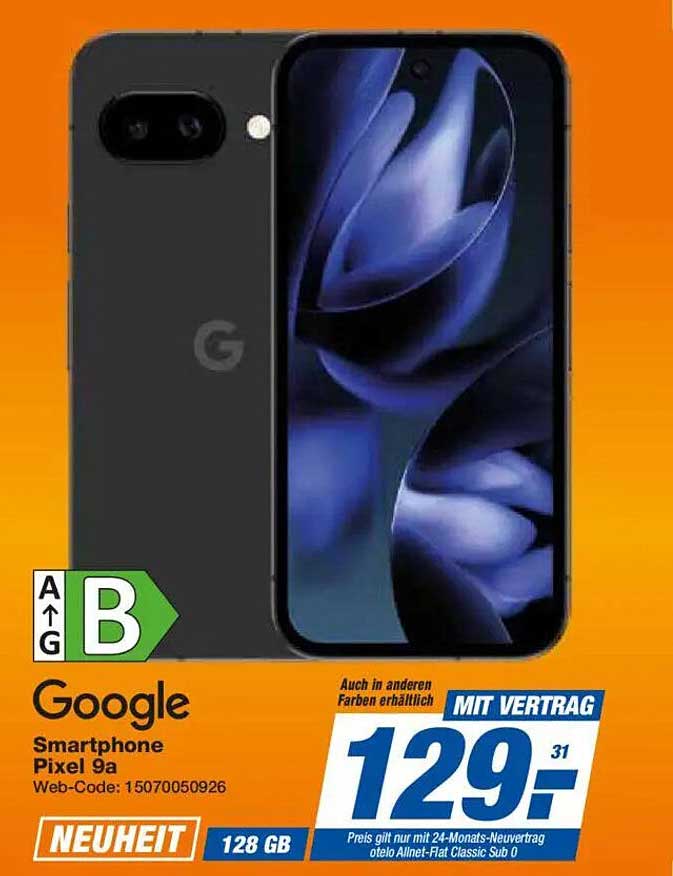 Google Smartphone Pixel 9a mit Vertrag