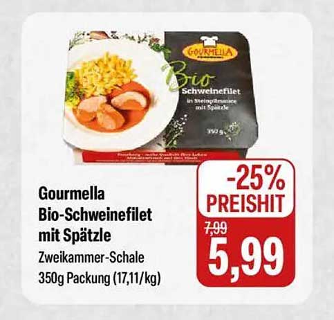 Gourmella Bio-Schweinefilet mit Spätzle