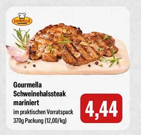 Gourmella Schweinehalsteak mariniert im praktischen Vorratspack
