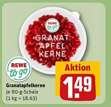 Granatapfelkerne je 80-g-Schale