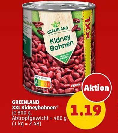 GREENLAND XXL Kidneybohnen, je 800 g zum Aktionspreis