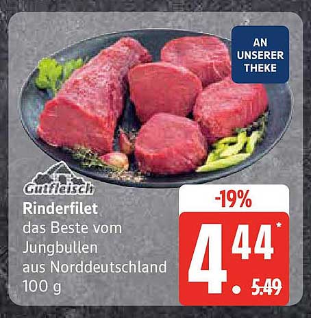 Gutfleisch Rinderfilet - das Beste vom Jungbullen aus Norddeutschland