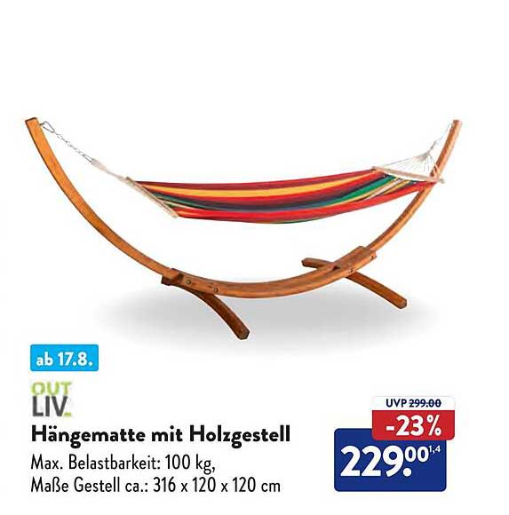 Hängematte mit Holzgestell