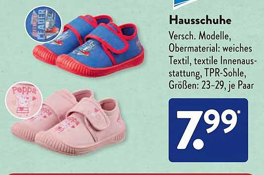Hausschuhe Verschiedene Modelle - Ab sofort bei Aldi Süd!
