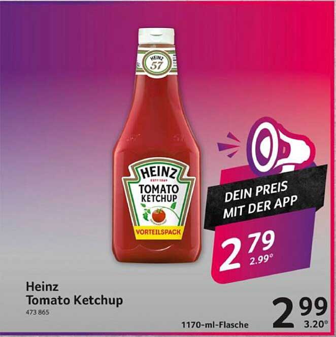 Heinz Tomato Ketchup 1170 ml - Vorteilspreis!