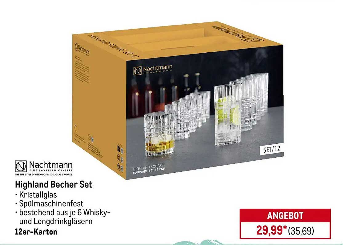 Highland Becher Set 12er-Karton