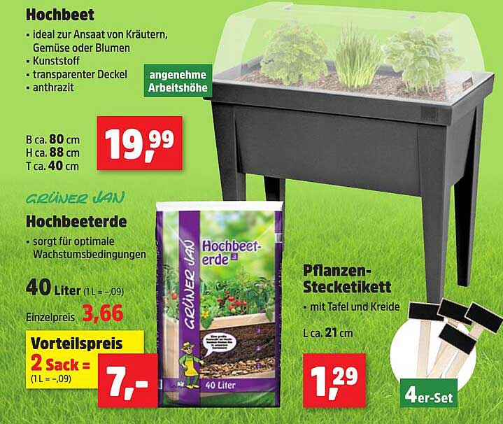 Hochbeet mit transparentem Deckel und Hochbeeterde