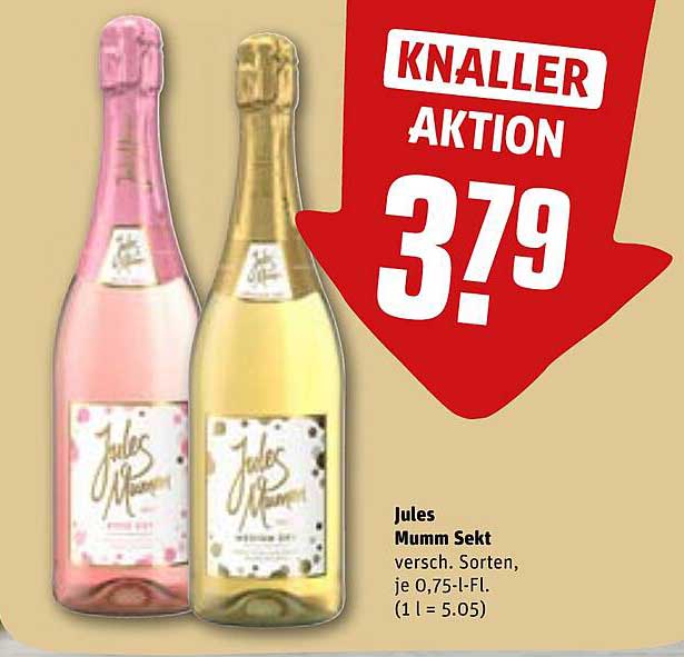 Jules Mumm Sekt - verschiedene Sorten, je 0,75 l