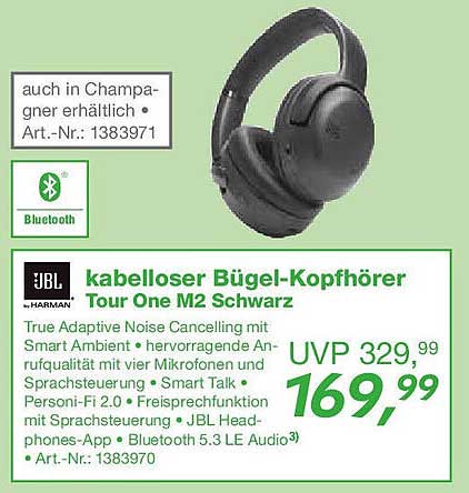 Kabelloser Bügel-Kopfhörer Tour One M2 Schwarz