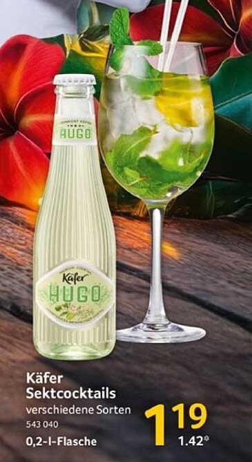 Käfer Sektcocktails verschiedene Sorten