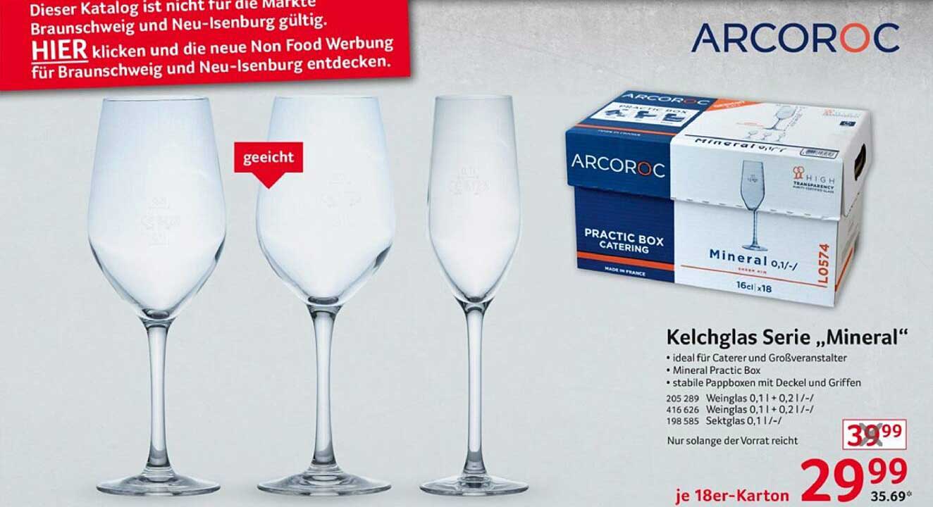 Kelchglas Serie „Mineral“ von Arcoroc im 18er-Karton