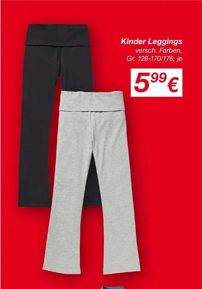 Kinder Leggings, versch. Farben, Gr. 128-170/176, je