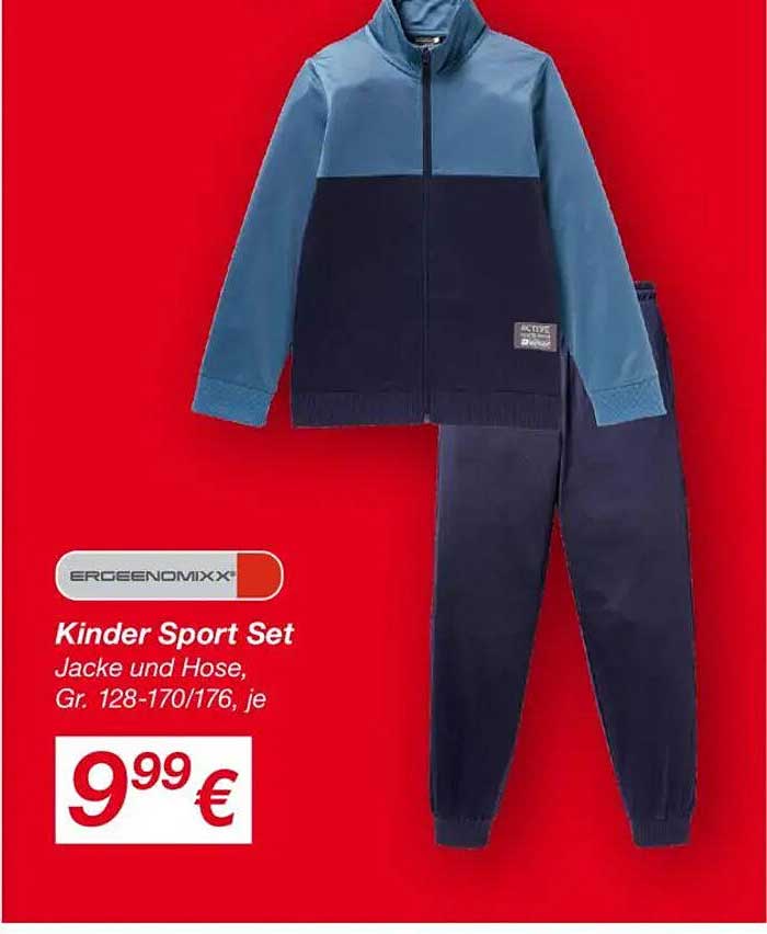 Kinder Sport Set - Jacke und Hose, Gr. 128-170/176, je