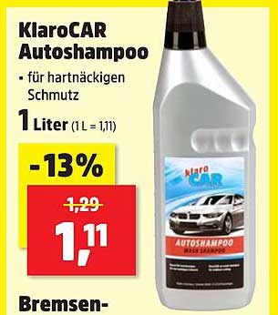 KlaroCAR Autoshampoo - für hartnäckigen Schmutz