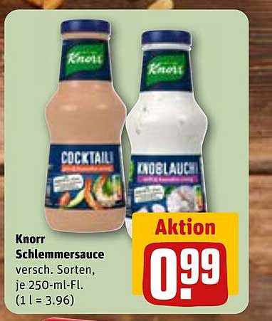 Knorr Schlemmer sauce - verschiedene Sorten, je 250-ml-Fl.