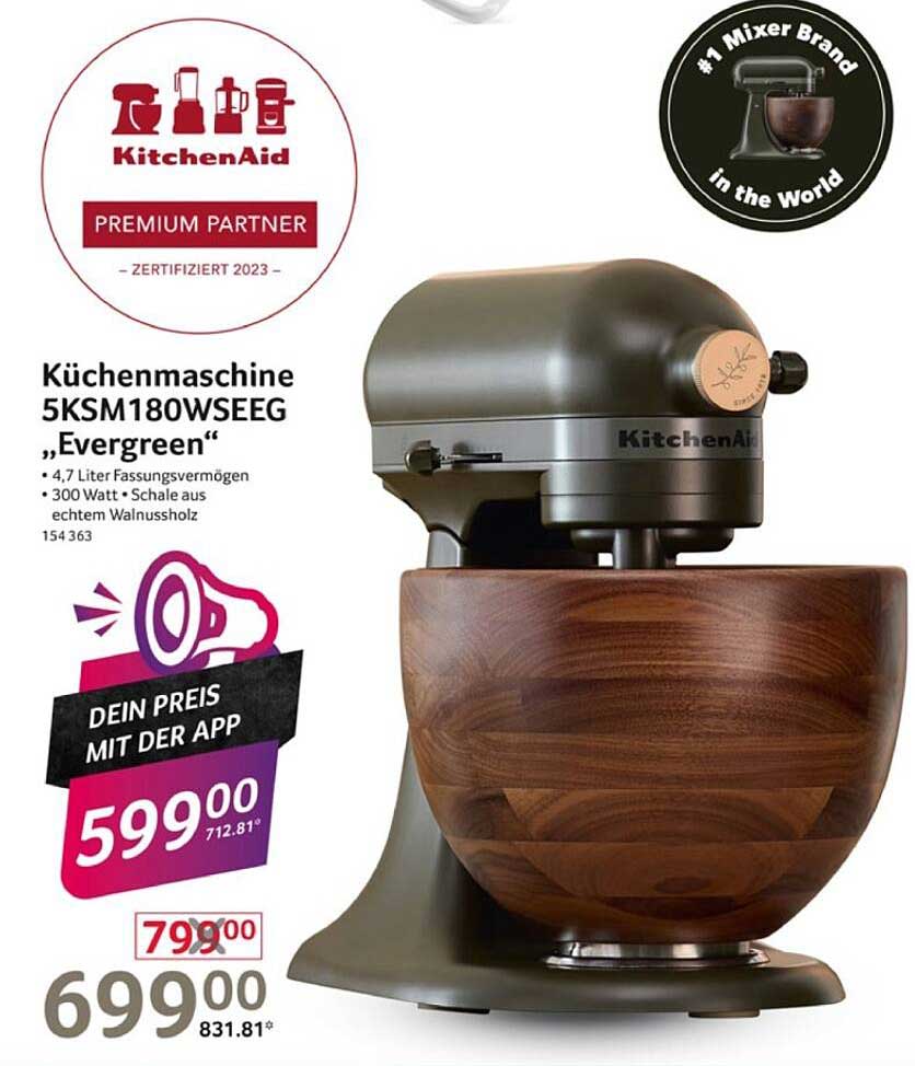 Küchenmaschine 5KSM180WSEEG „Evergreen“