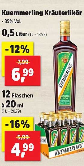 Kuemmerling Kräuterlikör - 0,5 Liter