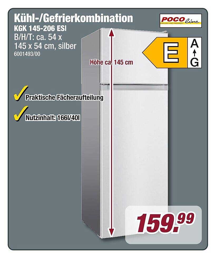 Kühl-/Gefrierkombination KGK 145-206 ESI