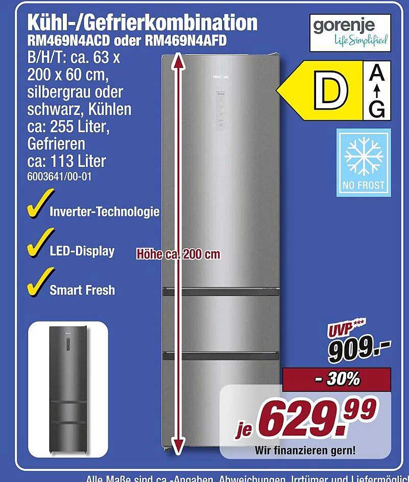 Kühl-/Gefrierkombination RM469N4ACD oder RM469N4AFD