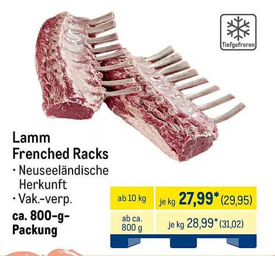 Lamm Frenched Racks – Neuseeländische Qualität