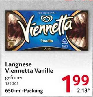 Langnese Viennetta Vanille 650-ml-Packung