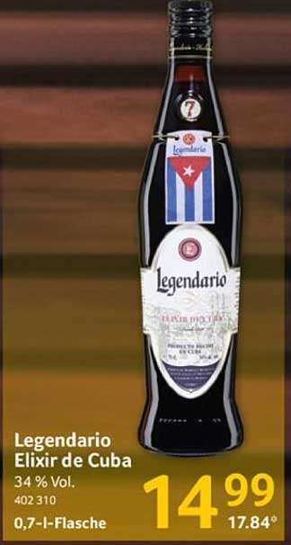Legendario Elixir de Cuba 0,7 l
