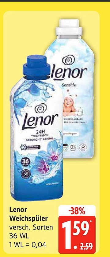 Lenor Weichspüler versch. Sorten 36 WL