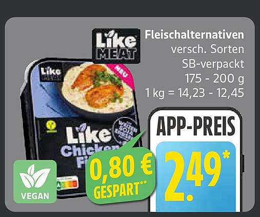 Like Meat Fleischalternativen – Verschiedene Sorten, 175 - 200 g