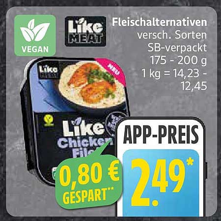 Like Meat Fleischalternativen vielfältige Sorten 175 - 200 g