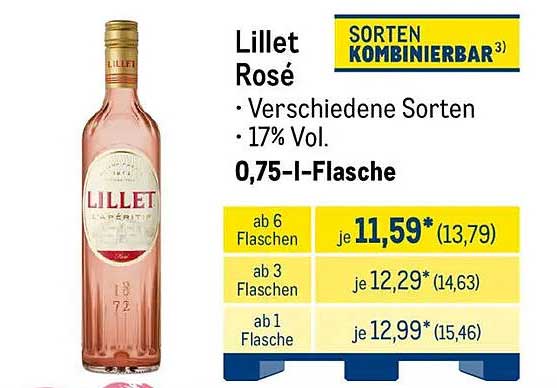 Lillet Rosé – 0,75-l-Flasche, 17% Vol.