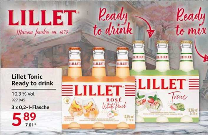Lillet Tonic Ready to drink 3 x 0,2 l-Flasche