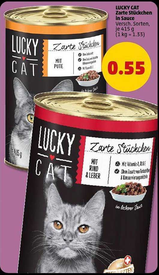 LUCKY CAT Zarte Stückchen in Sauce - Verschiedene Sorten