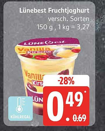 Lünebest Fruchtjoghurt – verschiedene Sorten, 150 g
