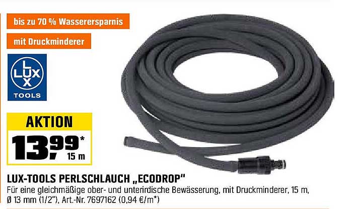 LUX-TOOLS Perlenschlauch „Ecodrop“ - 15 m
